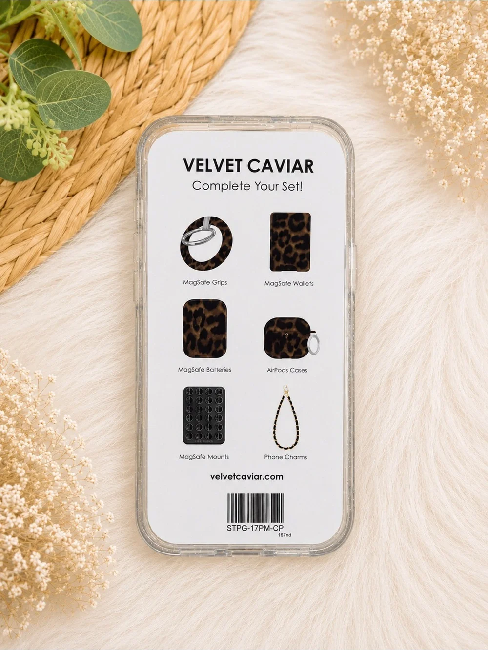 Cute Pastel Stamp Phone Case - Pink & Light Blue Velvet Caviar 17 Pro Max